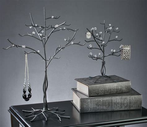 Metallic Leaf and Tree Jewelry Boxes 